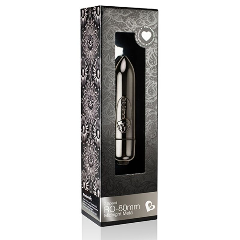 ROCKS-OFF - VIBRERENDE BULLET RO-80MM MIDNIGHT METAL