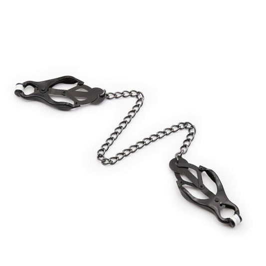 OHMAMA FETISH - JAPANSE TEPELKLEMMEN MET ZWARTE KETTING