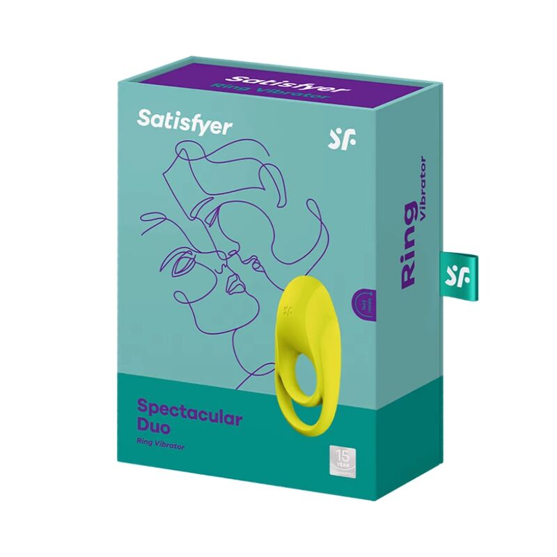 SATISFYER - SPECTACULAR DUO RING VIBRATOR GEEL