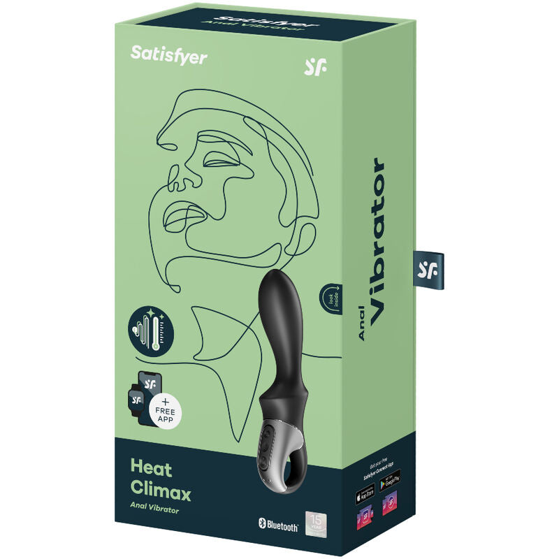 SATISFYER - HEAT CLIMAX anale vibrator met app BLACK