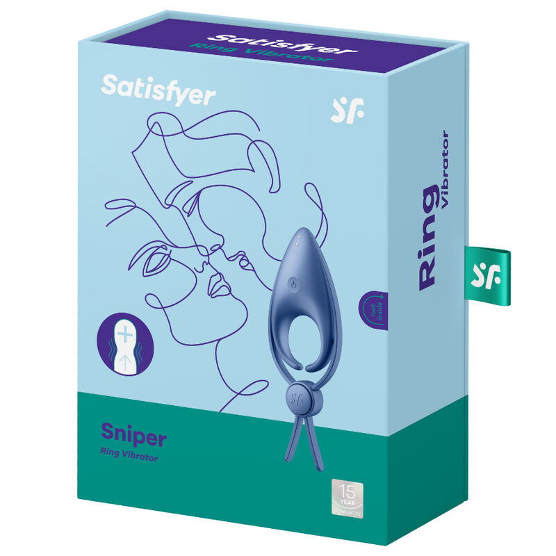 SATISFYER - SNIPER RING VIBRATOR BLAUW