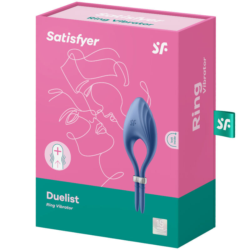 SATISFYER - DUELIST RING VIBRATOR BLAUW