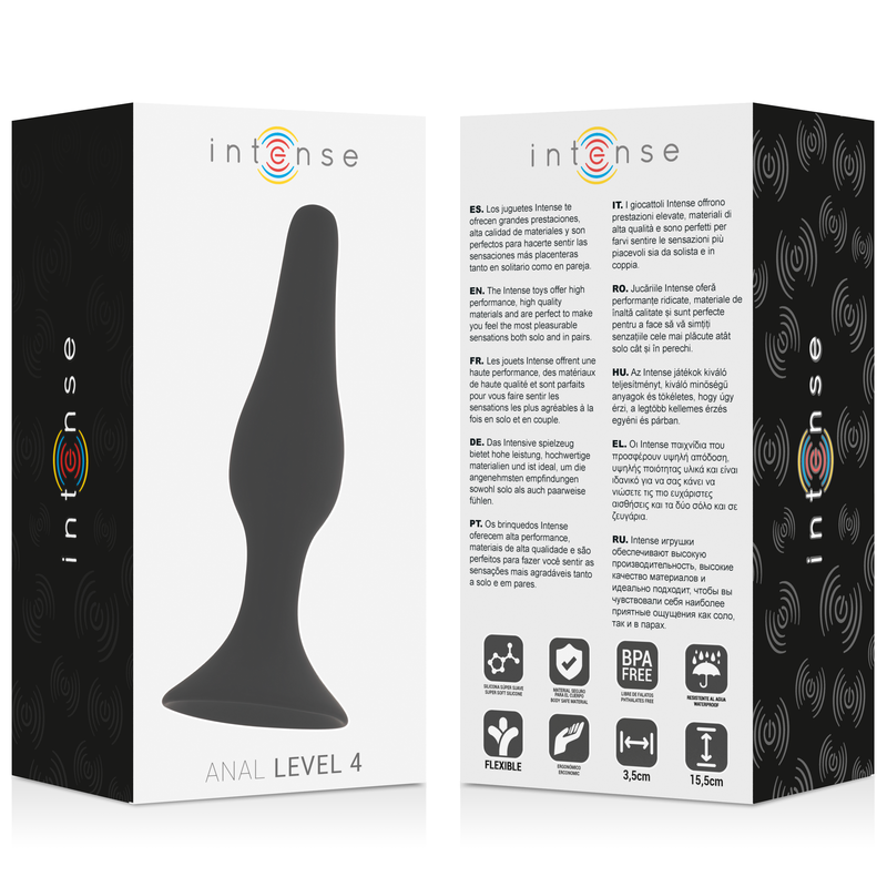 INTENSE - ANALE NIVEAU 4 15.5CM ZWART