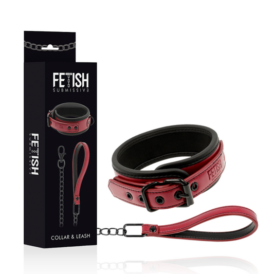 FETISH SUBMISSIVE DARK ROOM - KETTINGHALSKETTING MET NEOPREENVOERING