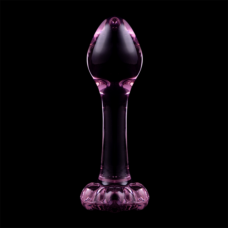 NEBULA SERIES BY IBIZA - MODEL 2 anale plug van borosilicaatglas, roze, 11 CM -O- 3.5 CM