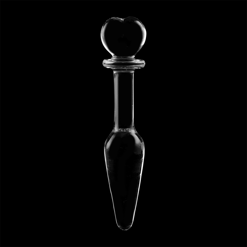 NEBULA SERIES BY IBIZA - MODEL 7 anale plug van borosilicaatglas, transparant, 13.5 CM -O- 3 CM