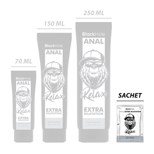 BLACK HOLE - GLIJMIDDEL OP WATERBASIS VOOR EXTRA DILATATIE 6 ML EENMALIGE DOSIS