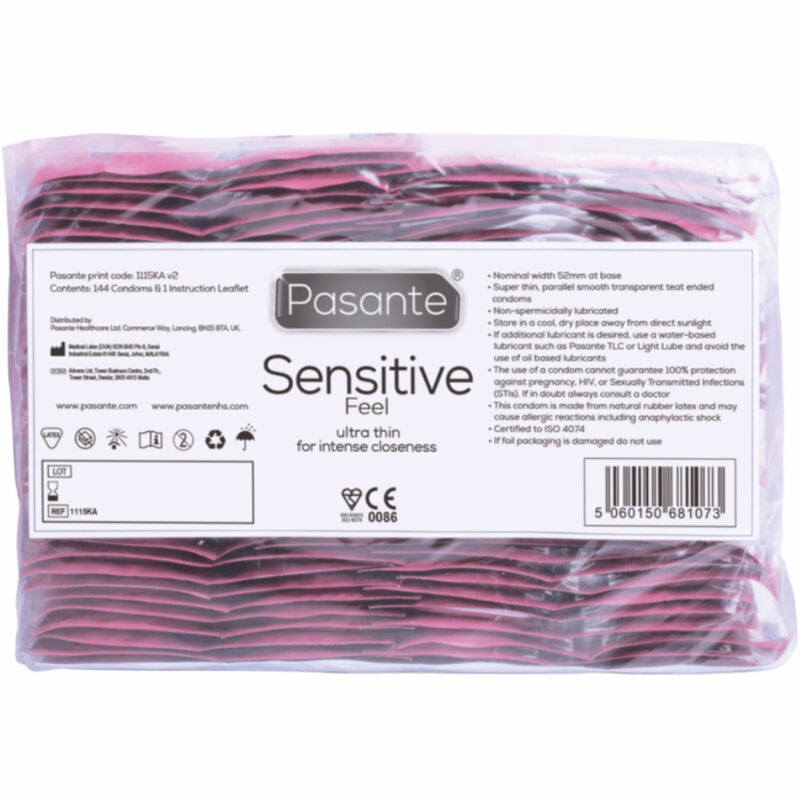 PASANTE - CONDOOMS SENSITIVE ZAK 144 STUKS
