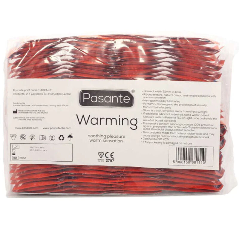 PASANTE - CONDOOMS MET VERWARMEND EFFECT ZAK 144 STUKS