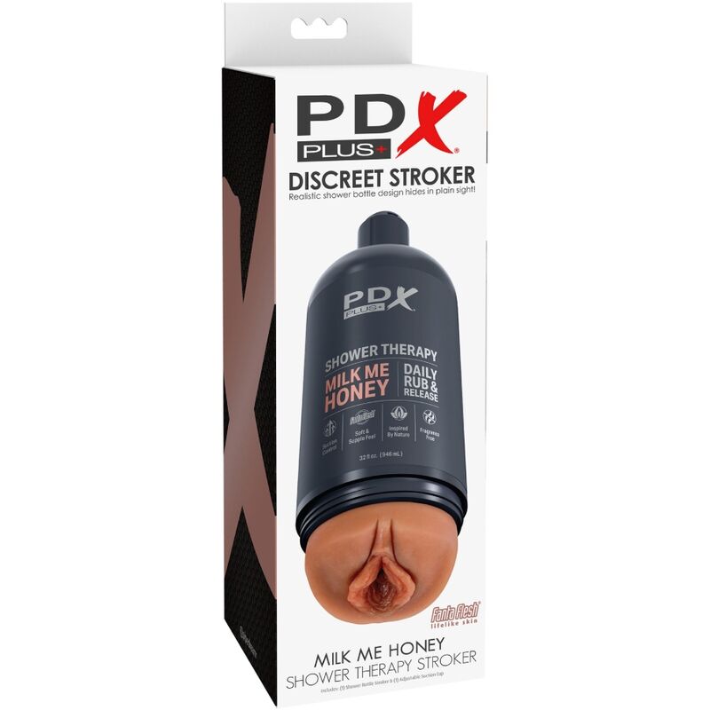 PDX PLUS - STROKER masturbator met discreet flesontwerp MILK ME HONEY CANDY SHAMPOO