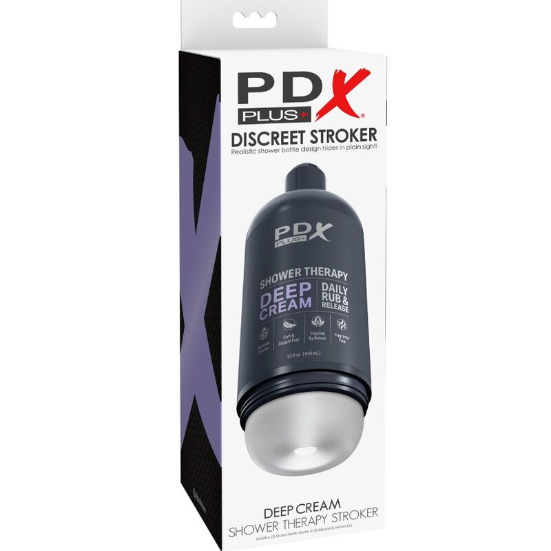 PDX PLUS - STROKER masturbator met discreet ontwerp van de DEEP CREAM SHAMPOO-fles