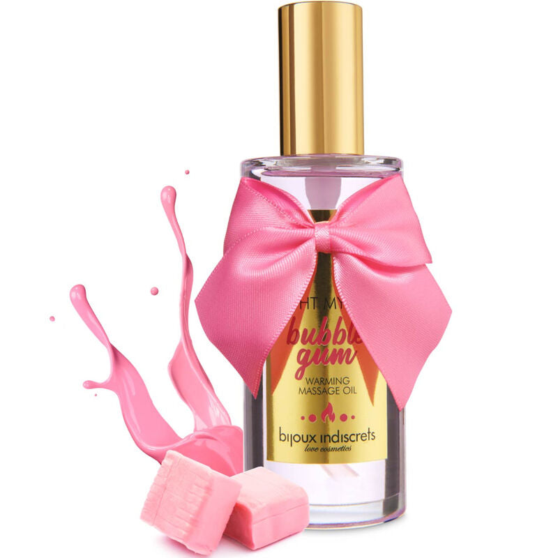BIJOUX - INDISCRETS LIGHT MY FIRE-massageolie met warmte-effect en kauwgomsmaak