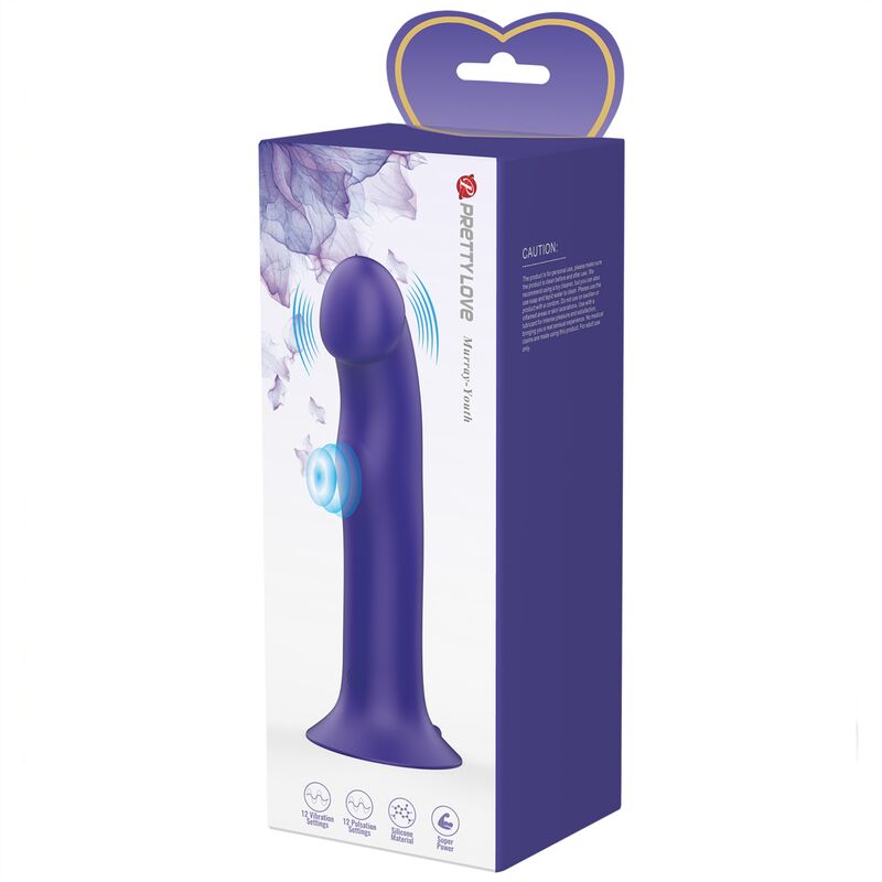 PRETTY LOVE - MURRAY YOUTH vibrerende dildo en oplaadbare paarse vibrator