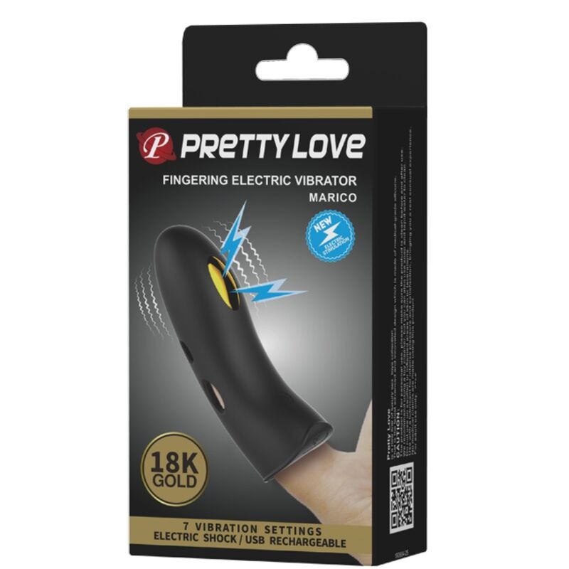 PRETTY LOVE - MARICO zwarte elektrostimulator-vingerhoes