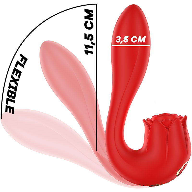 MIA - SELENA rode stimulerende vibrator met tikfunctie