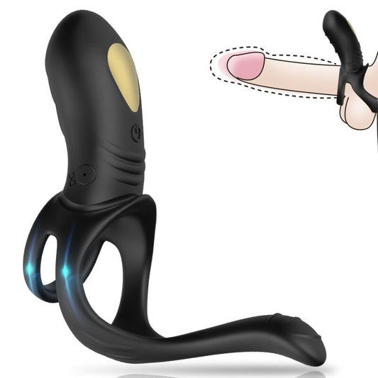 ARMONY - JOY JUMPER RINGVIBRATOR VOOR KOPPELS & ANALE PLUG AFSTANDSBEDIENING ZWART