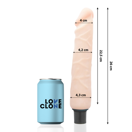 LOVECLONE - JANSEN, ZELFSMERENDE VIBRATOR 26 CM -O- 4.2 CM
