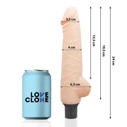 LOVECLONE - HARALD, ZELFSMERENDE VIBRATOR 24 CM -O- 4 CM