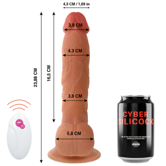 CYBER SILICOCK - REALISTISCHE AFSTANDSBEDIENBARE MASTER BEN 23.88 CM -O- 4.3 CM