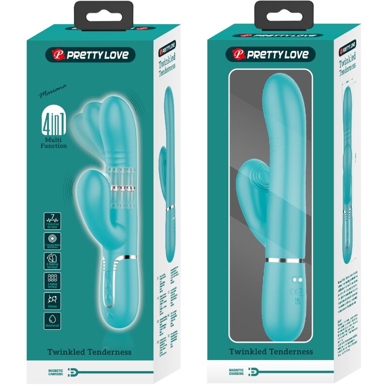 PRETTY LOVE - multifunctionele G-spotvibrator aquagroen