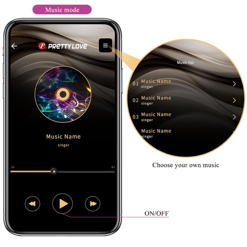 PRETTY LOVE - DOREEN OPLAADBARE VIBRERENDE EIERVIBRATOR, PAARS