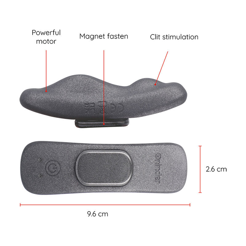 ONINDER - MANILA PANTY OPLAADBARE VIBRATOR 9 SNELHEDEN 9.6 CM X 2.6 CM - GRATIS APP