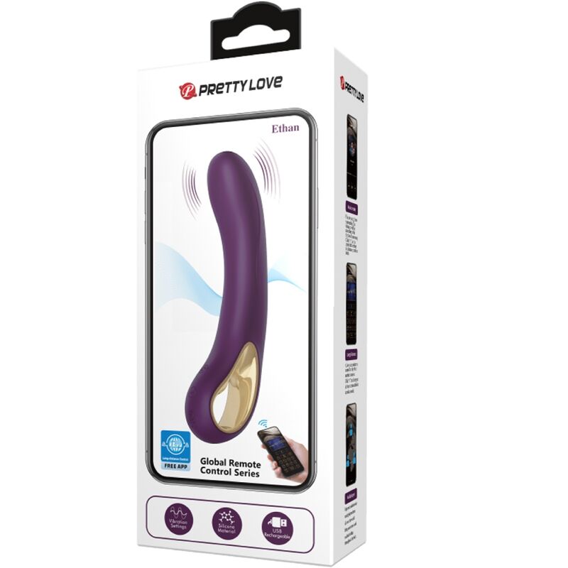 PRETTY LOVE - ETHAN OPLAADBARE VIBRATOR LILA
