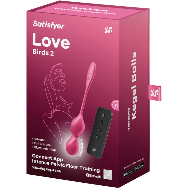SATISFYER - LOVE BIRDS 2 TRILLENDE KEGELBALLEN + GRATIS APP