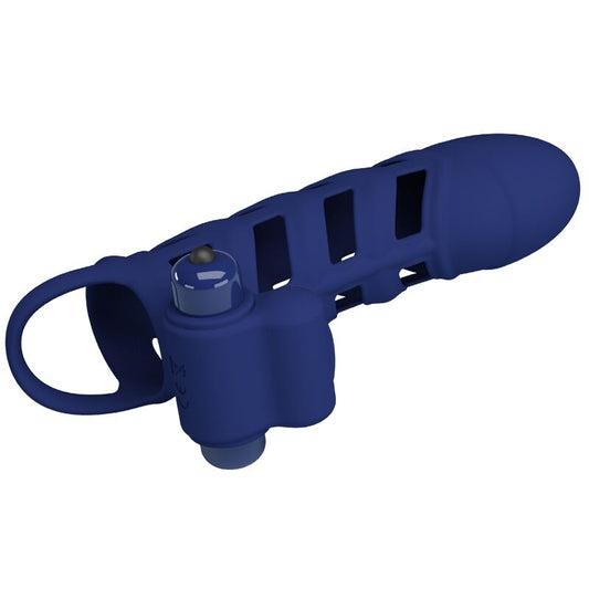 PRETTY LOVE - ALTAF VIBRATORRING MET SILICONENHOES BLAUW