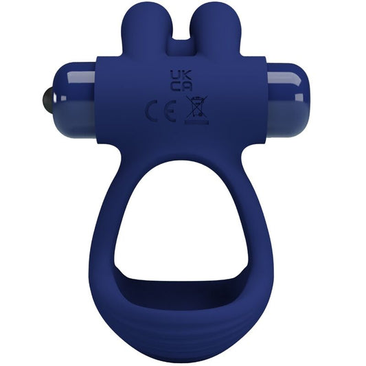 PRETTY LOVE - FRANCISCO DUBBELE TRILLENDE RING KONIJN BLAUW