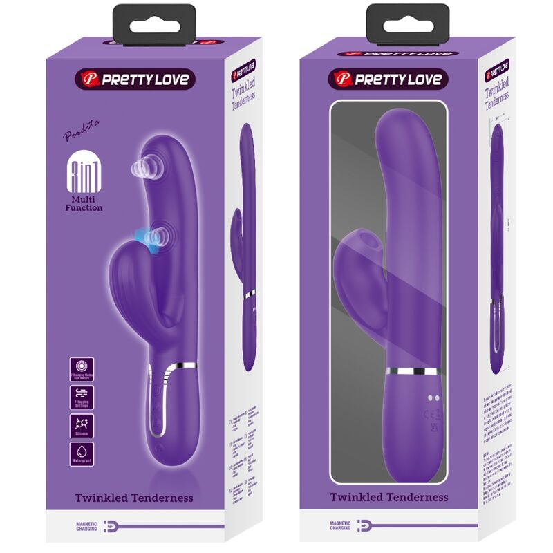 PRETTY LOVE - PERLITA G-SPOT-Vibrator 3-in-1 multifunctioneel paars
