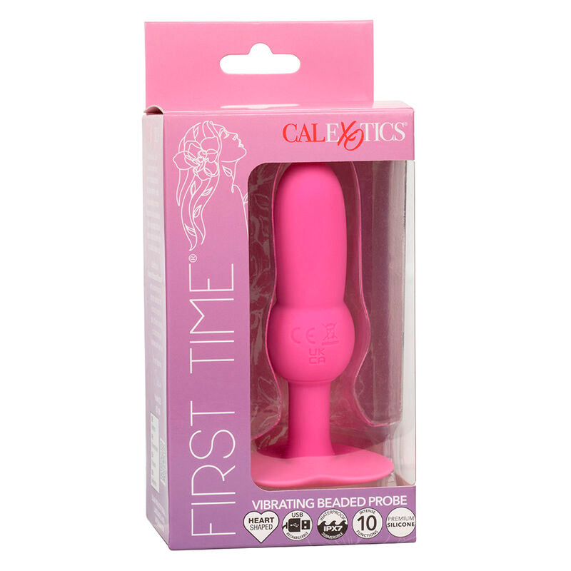 CALEXOTICS - ANALE PLUG VOOR BEGINNERS, KRAALVORMIGE SONDE, 10 TRILLINGEN, ROZE
