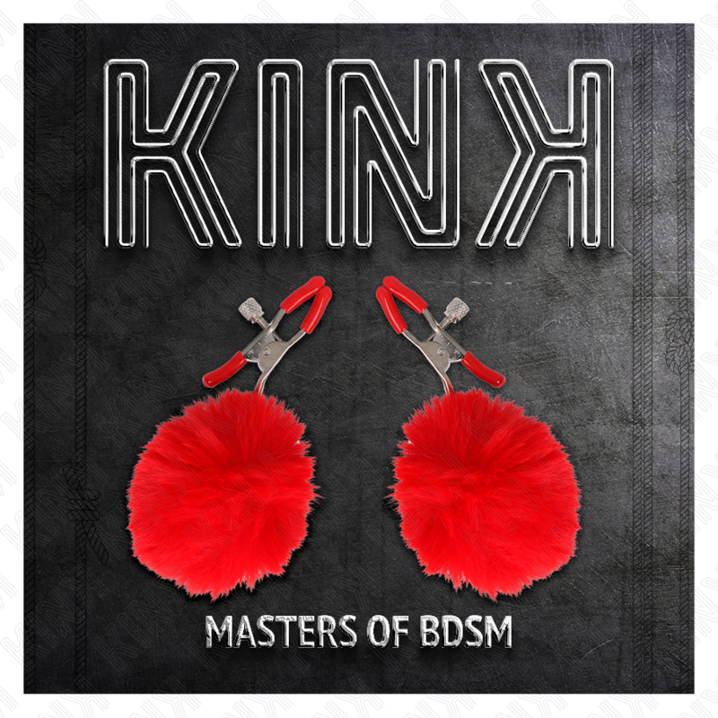 KINK - TEPELKLEM MET KUNSTBONTEN BAL ROOD 6 CM