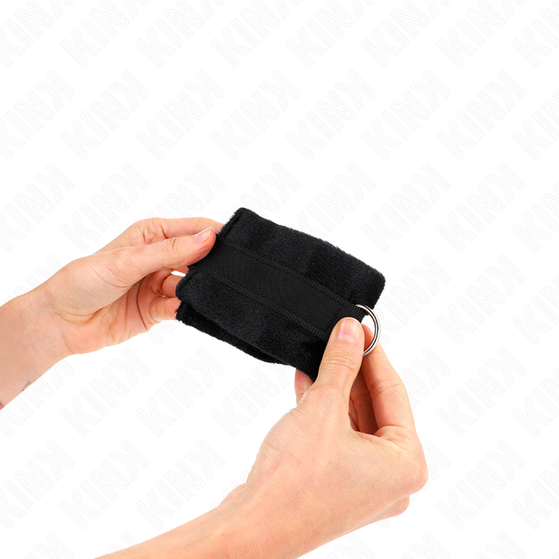 KINK - beginnershandboeien van imitatiebont zwart 30 X 7 CM