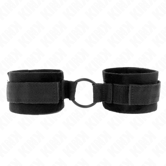 KINK - beginnershandboeien van imitatiebont 25 CM met O-ring 4 CM zwart verstelbaar 15-25 CM