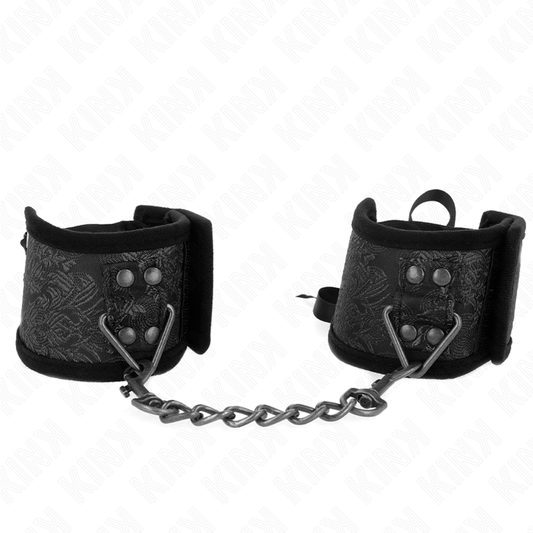 KINK - SCANDAL POLSBOEIEN ZWART MET KANTEN DETAILS 24.5 CM X 6.5 CM