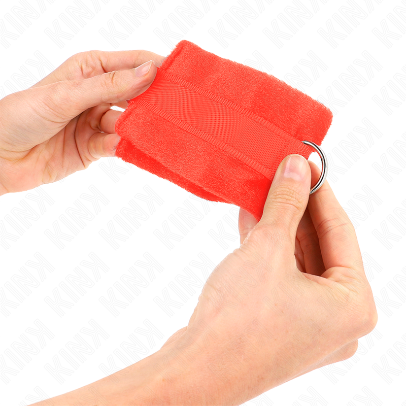 KINK - beginnershandboeien van imitatiebont rood 30 X 7 CM