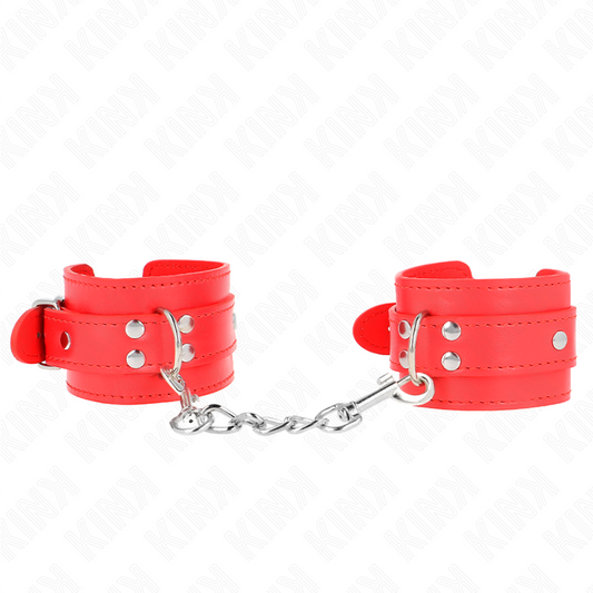 KINK - EENVOUDIGE POLSBOEIEN ROOD VERSTELBAAR 20-23 CM X 5.5 CM