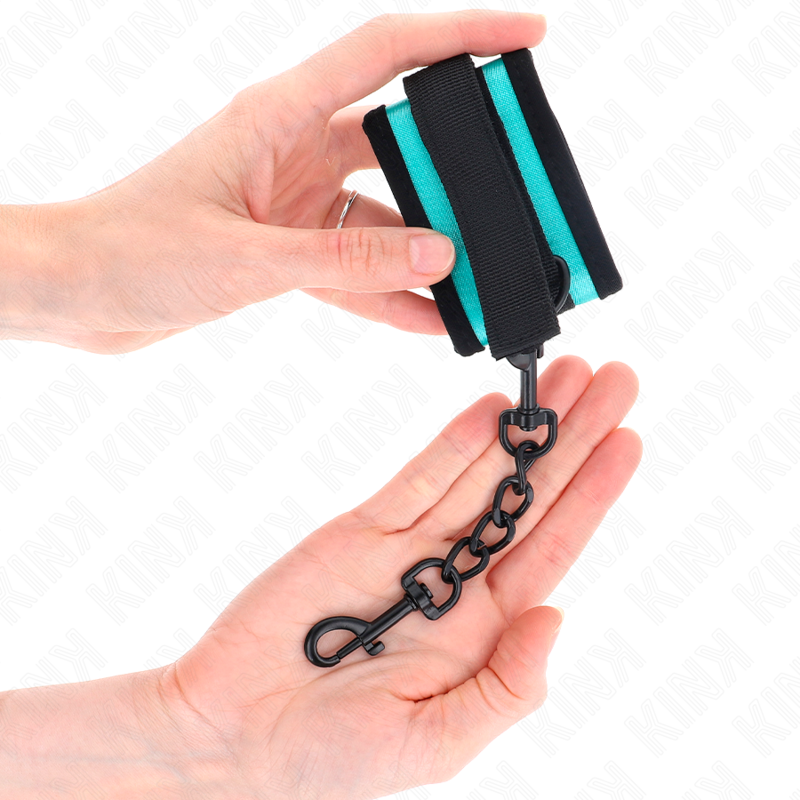 KINK - nylon polsboeien met klittenbandsluiting zwart-blauw verstelbaar 18-32 CM X 5 CM