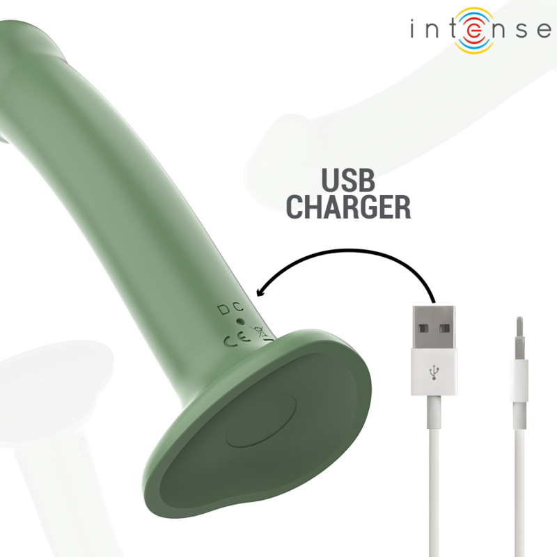 INTENSE - BECCA VIBRATOR MET ZUIGNAP 10 TRILLINGEN GROEN AFSTANDSBEDIENING