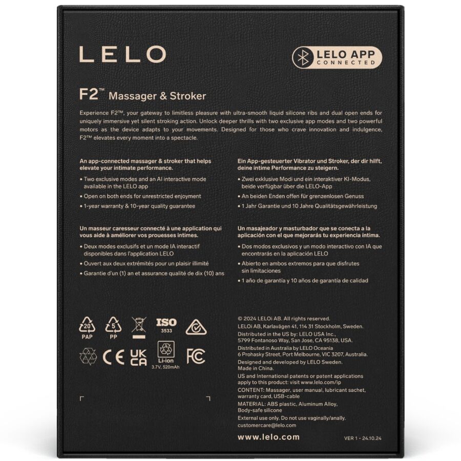 LELO - F2S™ TEAL mannelijke masturbator blauw