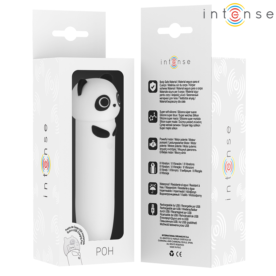 INTENSE - POH PANDA trillende bullet, USB-oplaadbaar, 10 X 2.2 CM