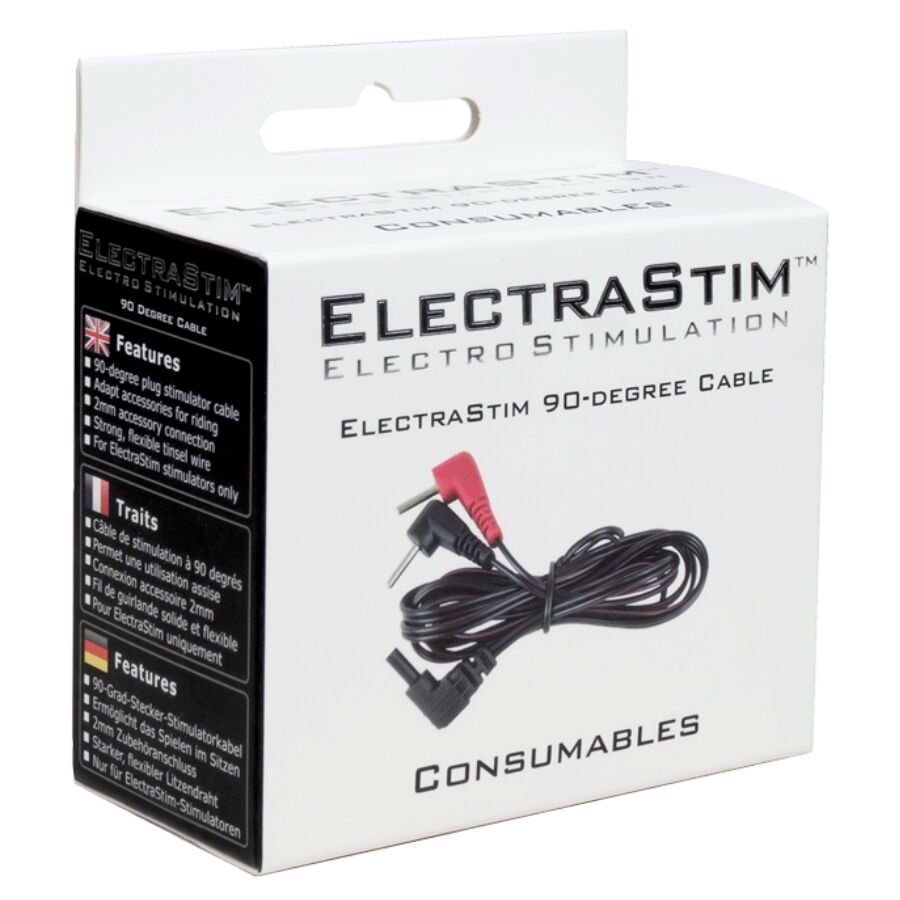 ELECTRASTIM - STIMULATORKABELS MET HOEK VAN 90 GRADEN