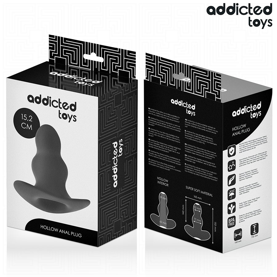 ADDICTED TOYS - HOLLE ANALE PLUG VAN SILICONEN MAAT XXL 15.2 CM