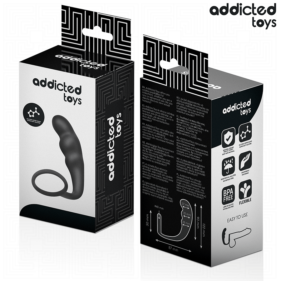 ADDICTED TOYS - ANALE PLUG MET RING VAN SILICONEN MODEL 4