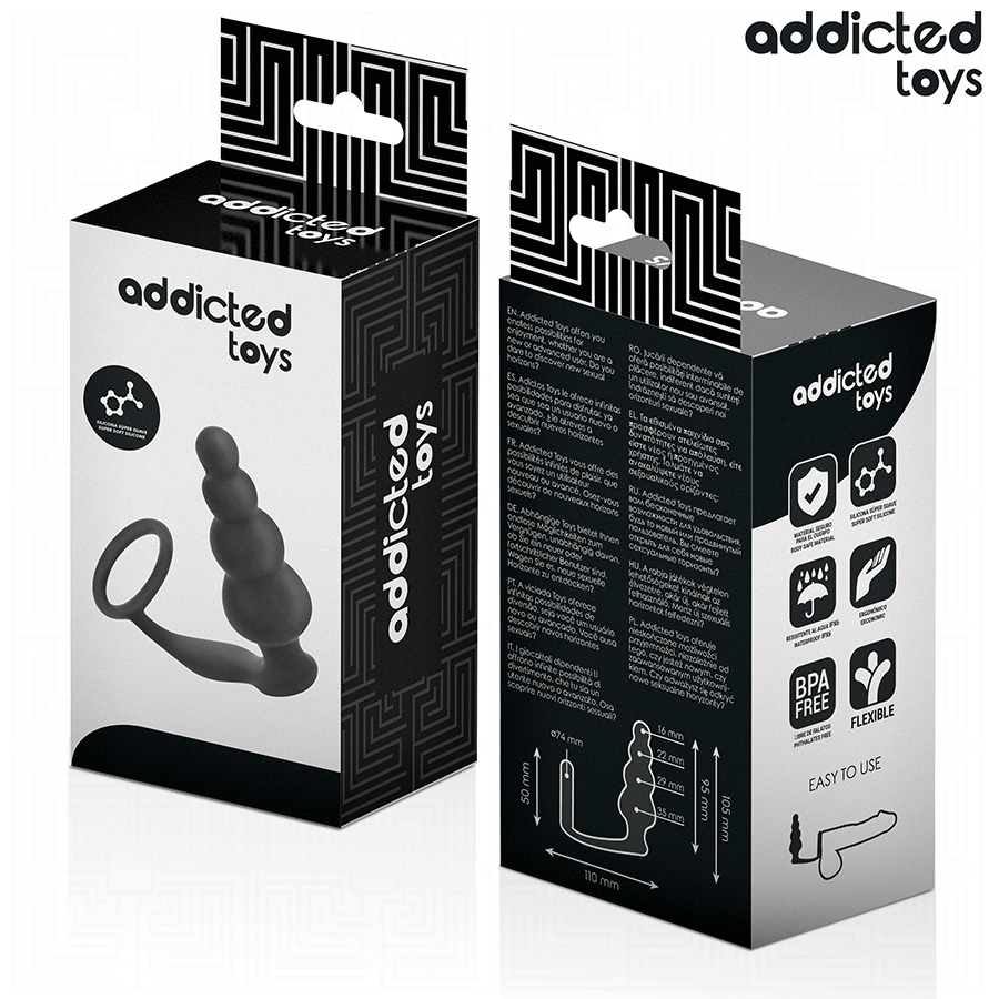 ADDICTED TOYS - ANALE PLUG MET RING VAN SILICONEN MODEL 5