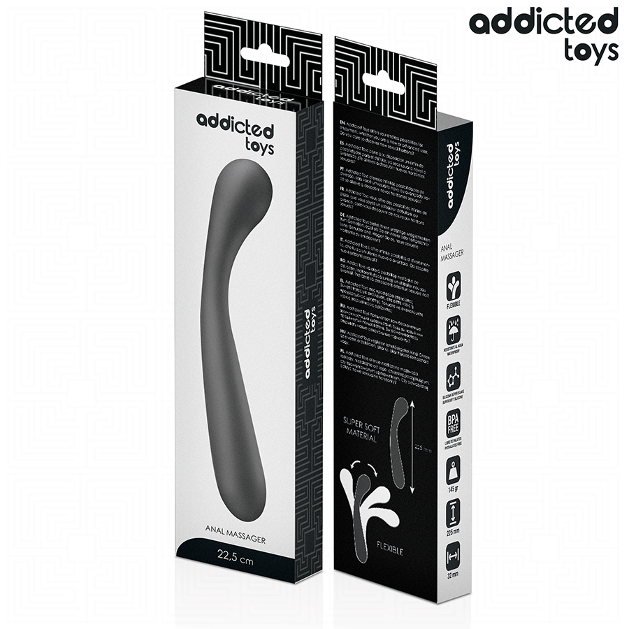ADDICTED TOYS - DUBBELE ANALE MASSAGER VAN SILICONEN 22.5 CM