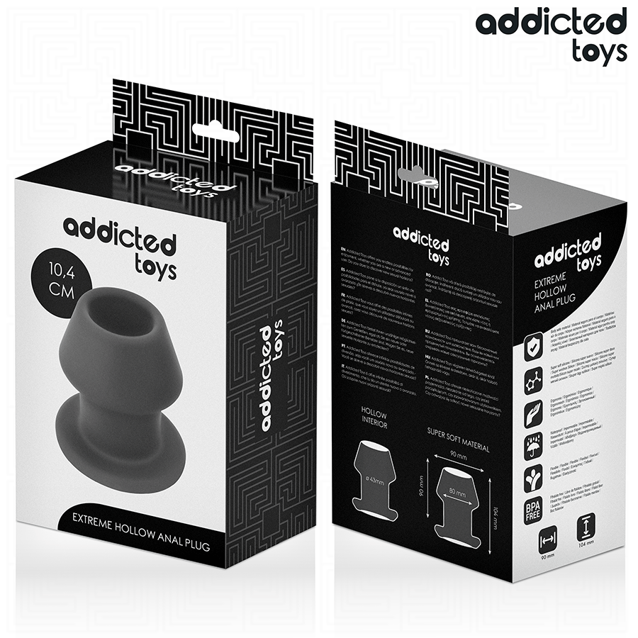 ADDICTED TOYS - EXTREME HOLLE ANALE PLUG VAN SILICONEN MAAT L 10.4 CM
