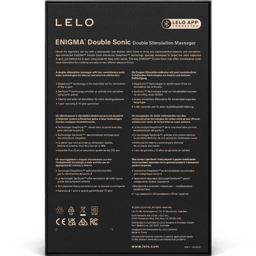 LELO - ENIGMA DUBBELE SONISCHE VIBRATOR VOOR DE G-SPOT CYBERPAARS