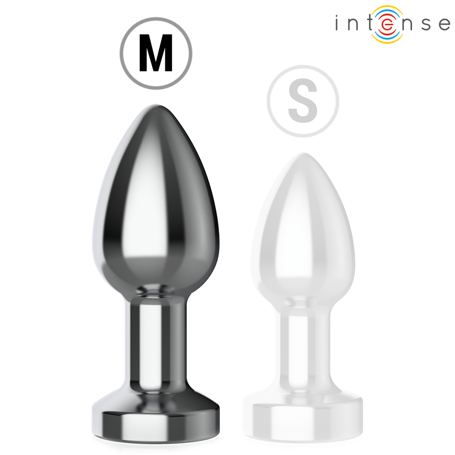 INTENSE - TRILLENDE METALEN ANALE PLUG MET LED-LAMPJES EN AFSTANDSBEDIENING - MAAT M